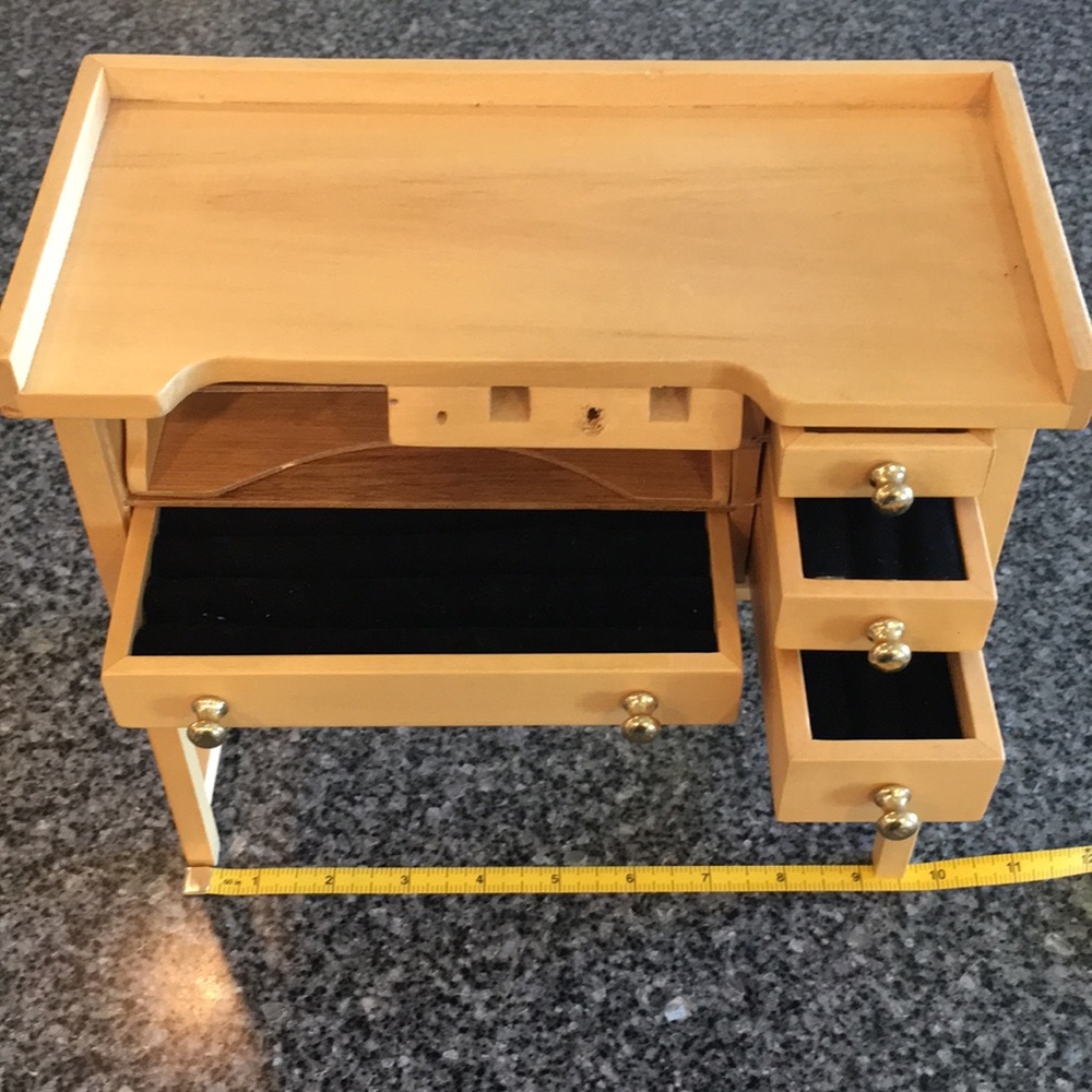 Wooden jewelers bench jewelry box